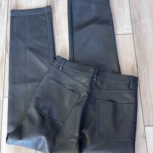 Wilfred Grey Faux Leather Pants